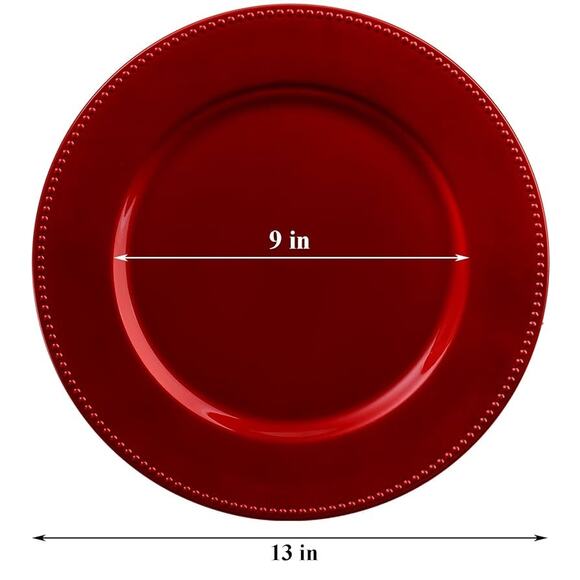 12 Pack Plastic Round Charger Plates, - Picture 5 of 8